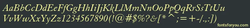 Eleggari Font – Yellow Fonts on Black Background