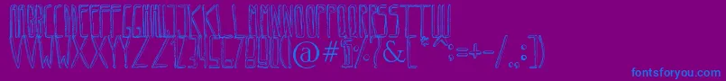 Шрифт Circoex3141211 – синие шрифты на фиолетовом фоне