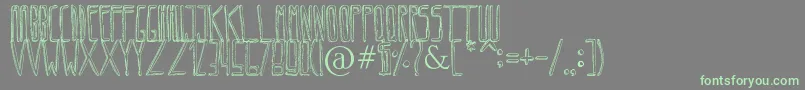 Circoex3141211 Font – Green Fonts on Gray Background