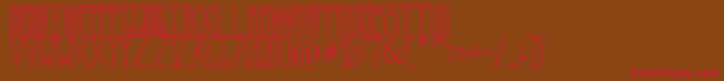 Circoex3141211 Font – Red Fonts on Brown Background