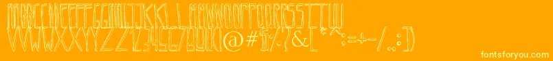 Circoex3141211-Schriftart – Gelbe Schriften auf orangefarbenem Hintergrund