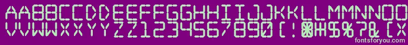 Czcionka Digitaldreamfat – zielone czcionki na fioletowym tle