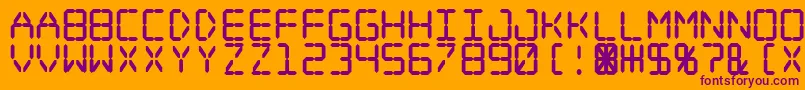 Digitaldreamfat Font – Purple Fonts on Orange Background