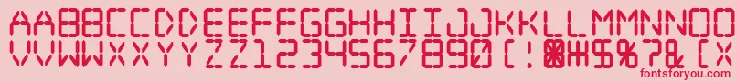 Digitaldreamfat Font – Red Fonts on Pink Background