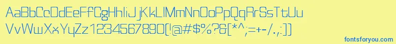 Discognatelight Font – Blue Fonts on Yellow Background