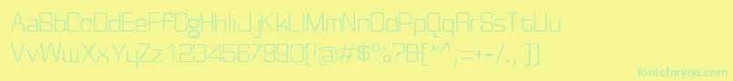 Discognatelight Font – Green Fonts on Yellow Background