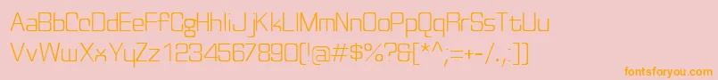 Discognatelight Font – Orange Fonts on Pink Background