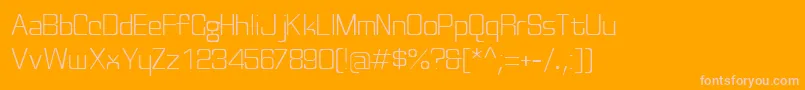 Discognatelight Font – Pink Fonts on Orange Background