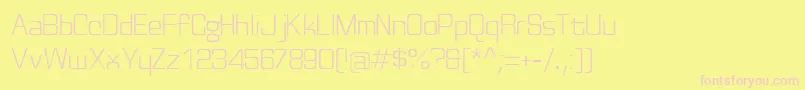 Discognatelight Font – Pink Fonts on Yellow Background