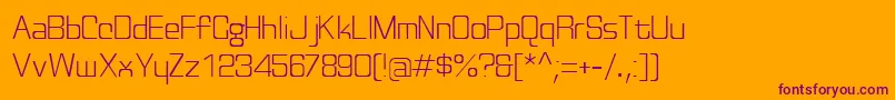 Discognatelight Font – Purple Fonts on Orange Background