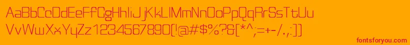 Discognatelight Font – Red Fonts on Orange Background