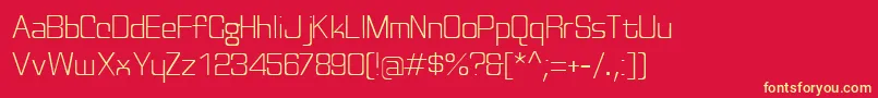 Discognatelight Font – Yellow Fonts on Red Background