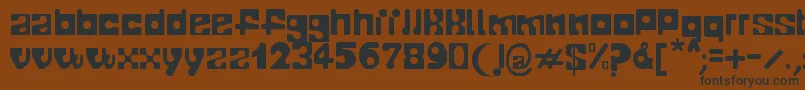 Telopone Font – Black Fonts on Brown Background