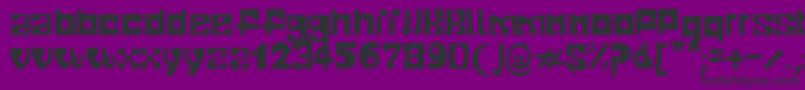 フォントTelopone – 紫の背景に黒い文字