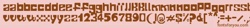 Telopone Font – Brown Fonts on Pink Background