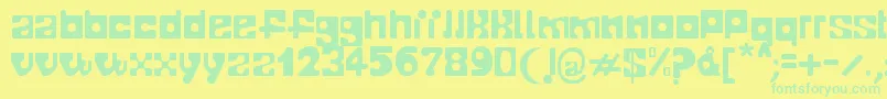 Telopone Font – Green Fonts on Yellow Background