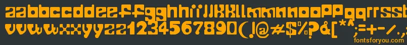 フォントTelopone – 黒い背景にオレンジの文字