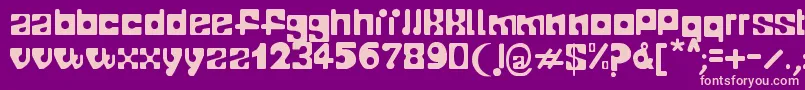 Telopone Font – Pink Fonts on Purple Background