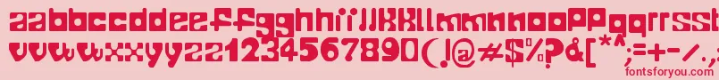 フォントTelopone – ピンクの背景に赤い文字