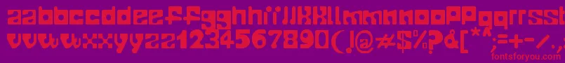 Telopone Font – Red Fonts on Purple Background