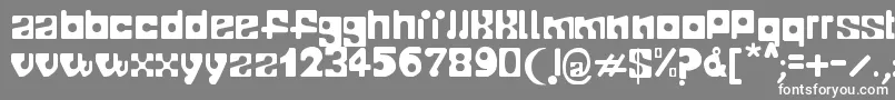 フォントTelopone – 灰色の背景に白い文字