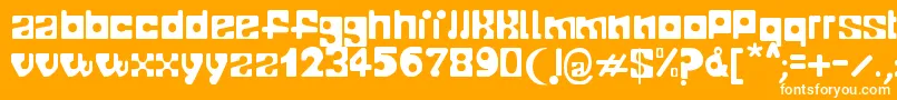 Telopone Font – White Fonts on Orange Background