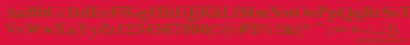 Tt0033c Font – Brown Fonts on Red Background