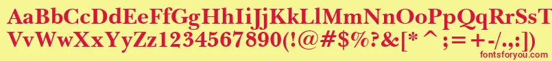 Tt0033c Font – Red Fonts on Yellow Background