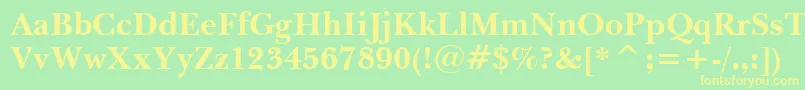 Tt0033c Font – Yellow Fonts on Green Background