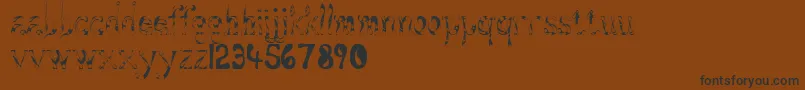 Aqueous Font – Black Fonts on Brown Background