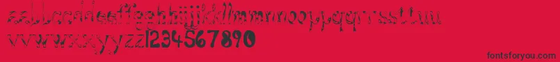 Aqueous Font – Black Fonts on Red Background