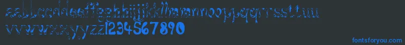 Aqueous Font – Blue Fonts on Black Background