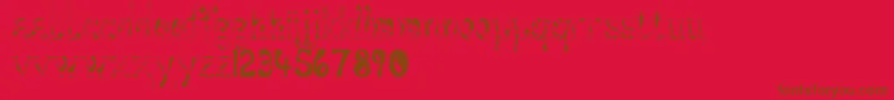 Aqueous Font – Brown Fonts on Red Background