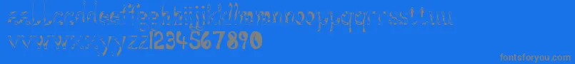 Aqueous Font – Gray Fonts on Blue Background