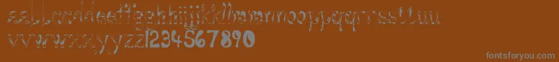 Aqueous Font – Gray Fonts on Brown Background