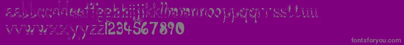 Fonte Aqueous – fontes cinzas em um fundo violeta