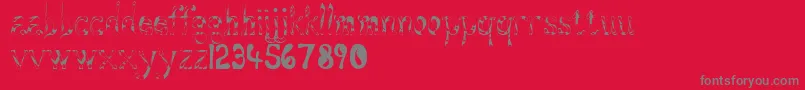 Aqueous Font – Gray Fonts on Red Background