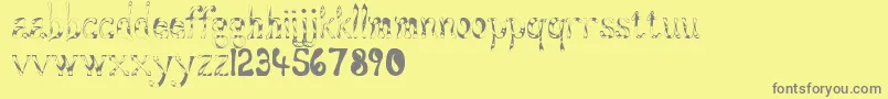 Aqueous Font – Gray Fonts on Yellow Background