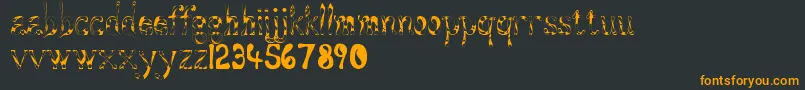 Aqueous Font – Orange Fonts on Black Background