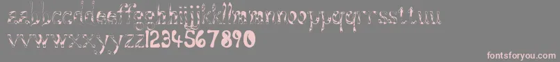Aqueous Font – Pink Fonts on Gray Background
