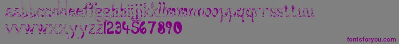 Aqueous Font – Purple Fonts on Gray Background