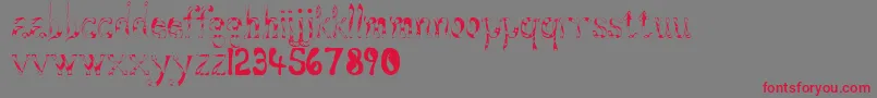 Aqueous Font – Red Fonts on Gray Background