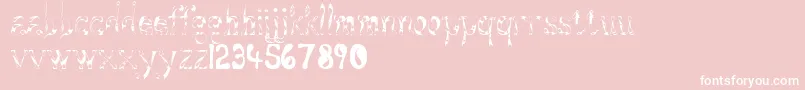 Aqueous Font – White Fonts on Pink Background