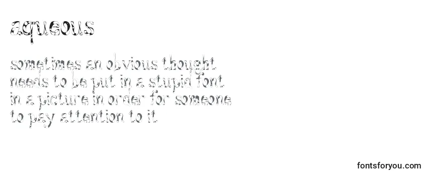 Schriftart Aqueous