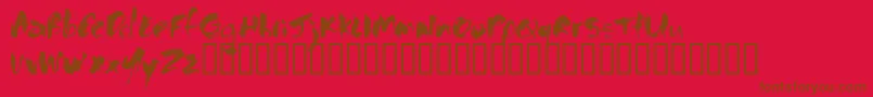 Baloney ffy Font – Brown Fonts on Red Background