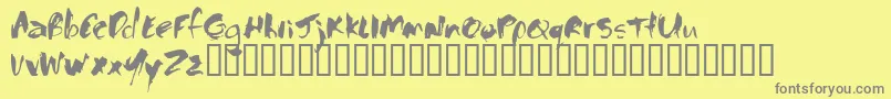 Weitere Informationen zur Baloney ffy-Schriftart Baloney ffy-Schriftart – Graue Schriften auf gelbem Hintergrund