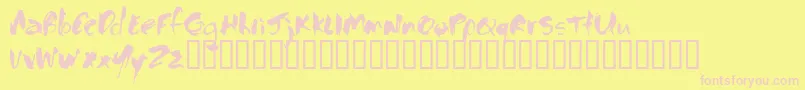 Baloney ffy Font – Pink Fonts on Yellow Background