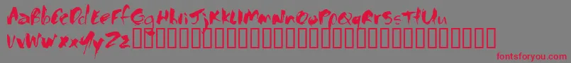 Baloney ffy Font – Red Fonts on Gray Background