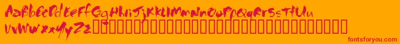 fuente Baloney ffy – Fuentes Rojas Sobre Fondo Naranja