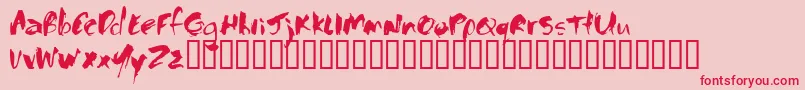 Baloney ffy Font – Red Fonts on Pink Background